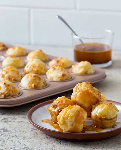 Mini cheese scones with savoury butter