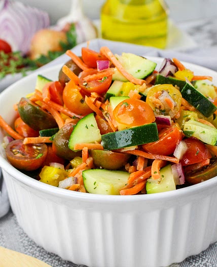 Marinated Zucchini Tomato Salad