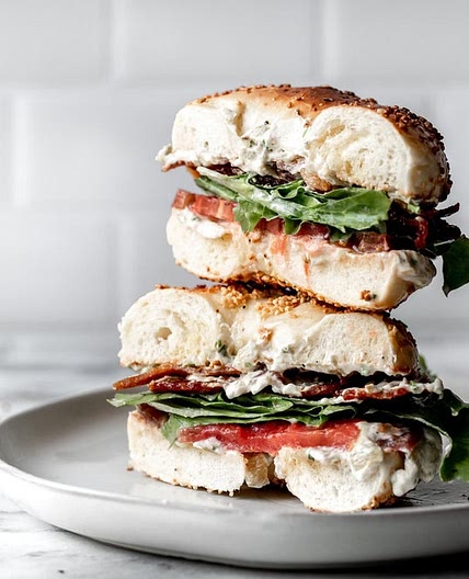 BLT Bagel with Hatch Chili Cream Cheese
