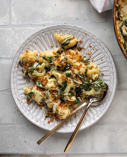 Creamed Spinach Mac and Cheese