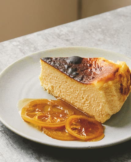 Lemon Basque Cheesecake With Sticky Lemons