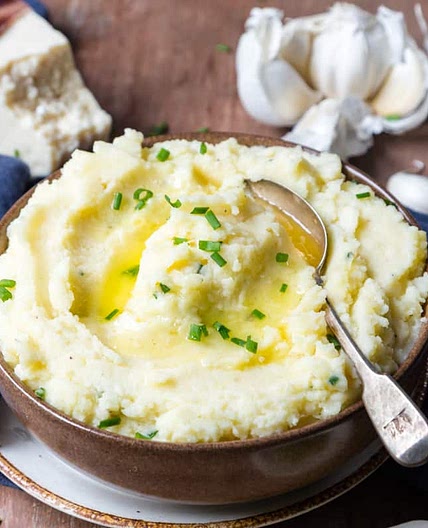 Mashed Potatoes With White Truffle & Asiago (Heaven on a plate!)