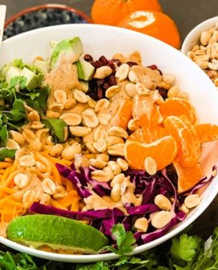 Plant-Based Power Bowl with Keto Peanut Sauce