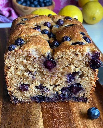 Healthy Lemon Blueberry Bread