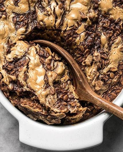 Peanut Butter Brownie Baked Oatmeal
