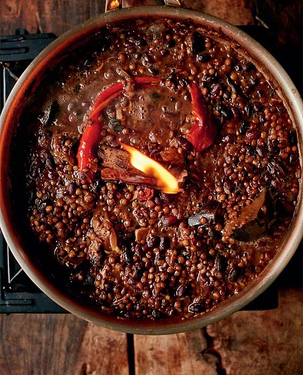 Smoky aubergine daal