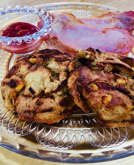 Potato, Sweetcorn & Onion Cakes