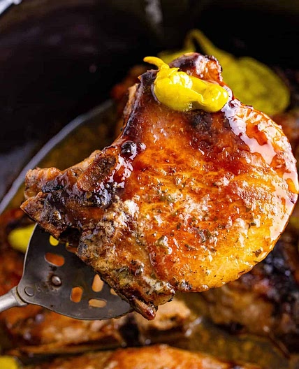 Crock Pot Mississippi Pork Chops (+Video)