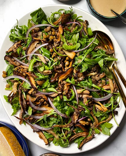 Mushroom Lentil Salad Recipe