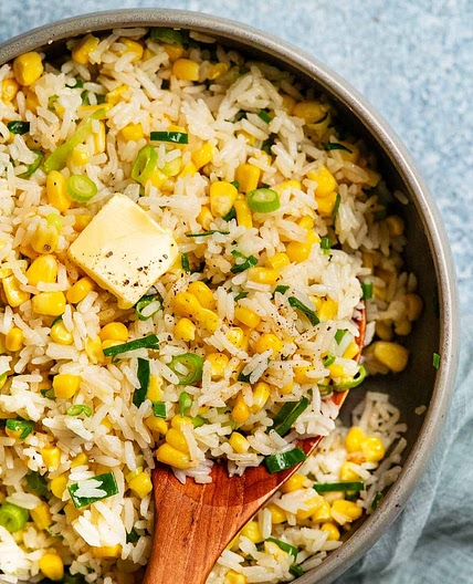 Hot buttered corn rice