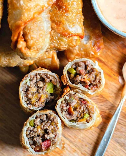 Cheeseburger Egg Rolls