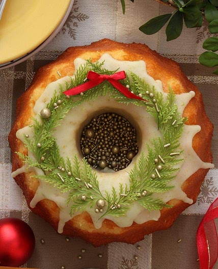 Receita de Bolo natalino decorado