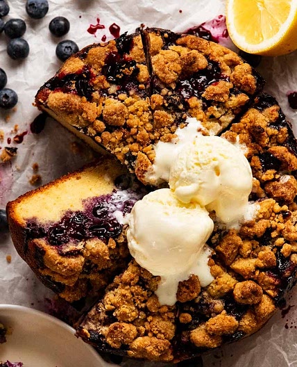 Bursting Blueberry Crumb Cake