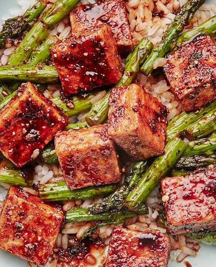 Black Pepper Tofu and Asparagus