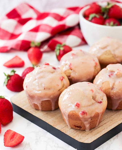 Gluten-free Strawberry Muffins (dairy-free option)