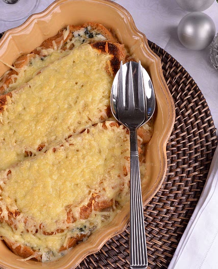 Sopa de cebolla y queso azul