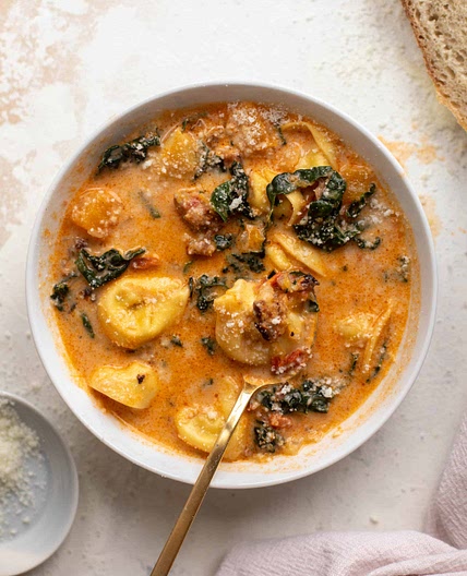 Butternut Squash & Sausage Tortellini Soup