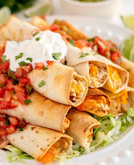 Air Fryer Cream Cheese Chicken Taquitos