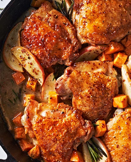 Cider Glazed Chicken Thighs