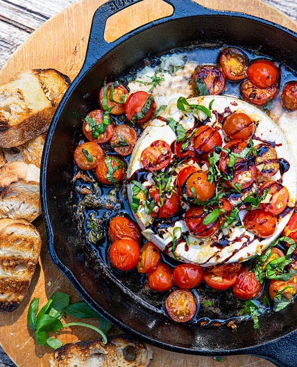Campfire Caprese Brie