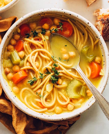 1-Pot Chickpea Noodle Soup