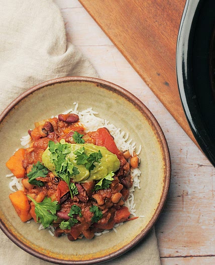 Vegan slow cooker chilli