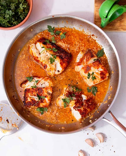 Perfect Pan Fried Cod Recipe with Garlic Butter