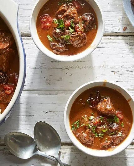 Slow-Cooked Beef Stew with Prunes