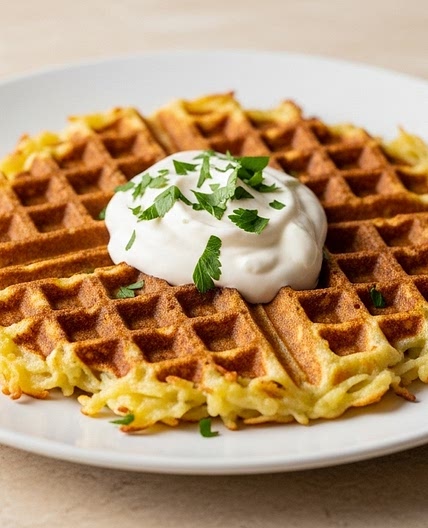 Waffle Iron Potato Latkes