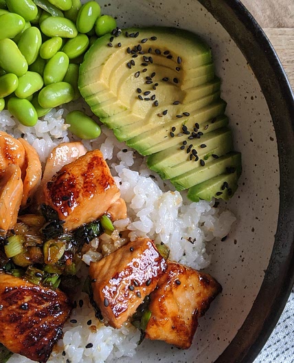Teriyaki Salmon Sushi Bowl (GF)