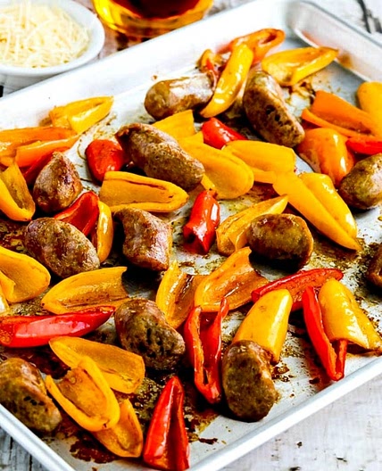 Roasted Italian Sausage and Mini Peppers Sheet Pan Meal
