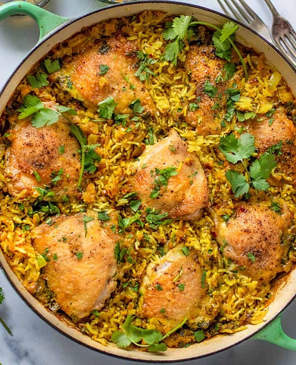 One Pot Coconut Lime Chicken and Rice