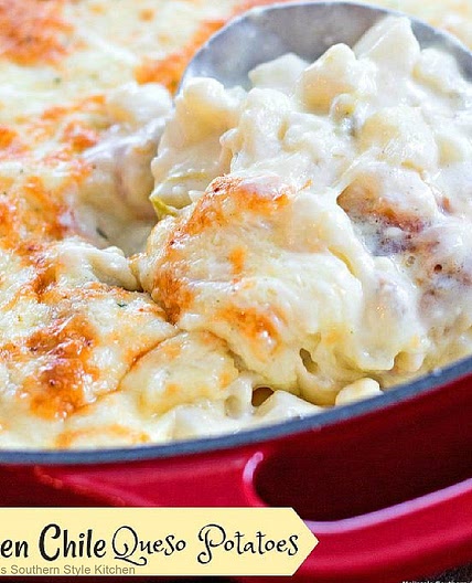 Green Chile Queso Potatoes