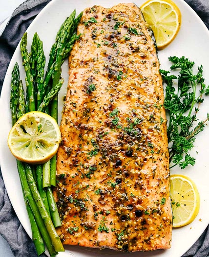 Honey Garlic Dijon Broiled Salmon