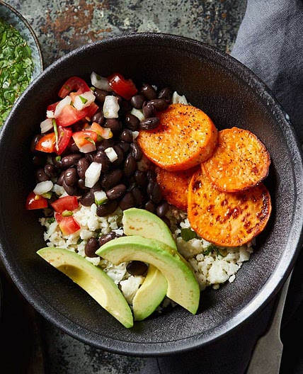 Sweet Potato & Cauliflower Rice Bowl