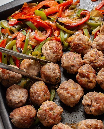 Sheet Pan Fajita Meatballs