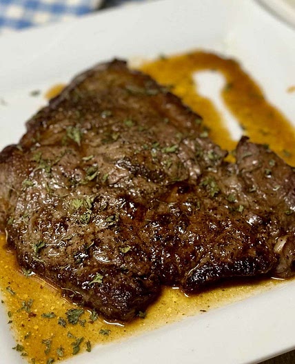 Minute Steaks with Barbecue Butter Sauce