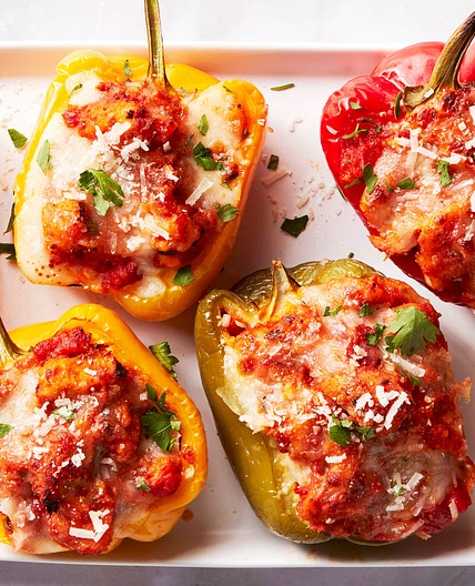 Chicken Parm-Stuffed Peppers