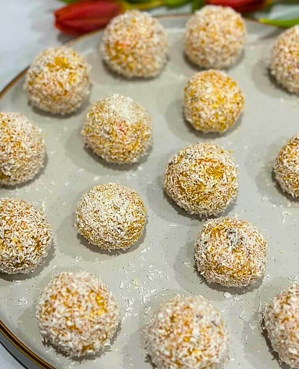 Nut-Free Carrot Cake Energy Balls with Coconut Flour