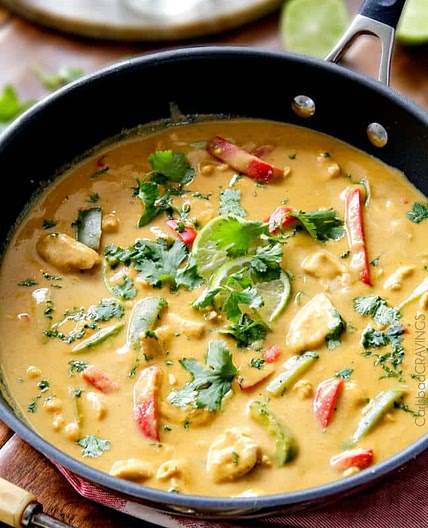 Chicken in Coconut Mango Verde Sauce