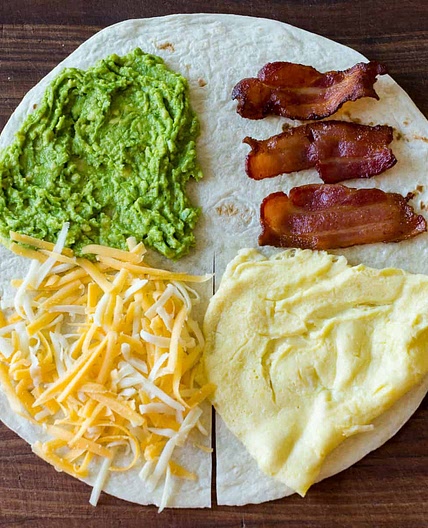 TikTok Breakfast Tortilla Wrap Fold