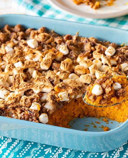 Sweet Potato Casserole with Marshmallow