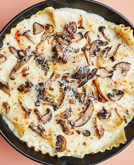 Skillet Mushroom Lasagna