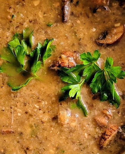 Roasted Cremini Mushroom Soup