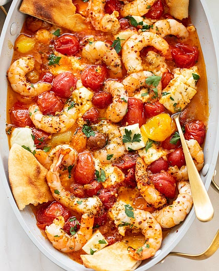 Baked Feta Shrimp and Tomatoes