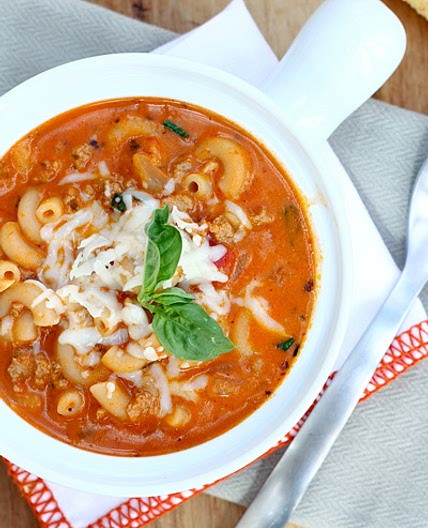 Cheesy Beefaroni Soup