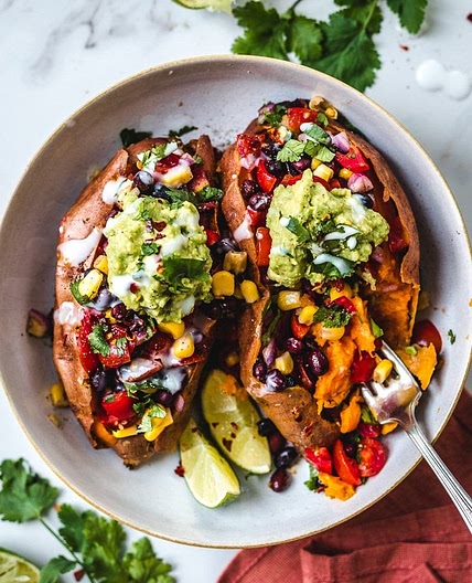 Black Bean Stuffed Sweet Potatoes