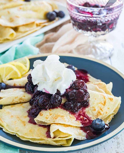 Gluten-Free Blueberry Crepes
