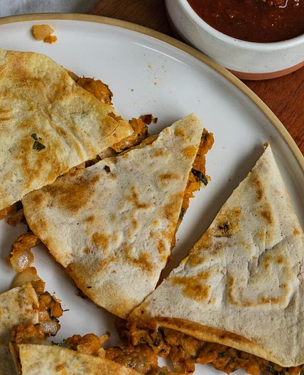 Buffalo Chickpea Quesadilla
