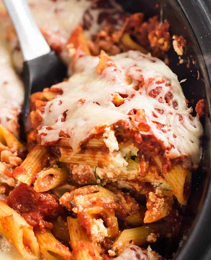 Crock Pot Baked Ziti